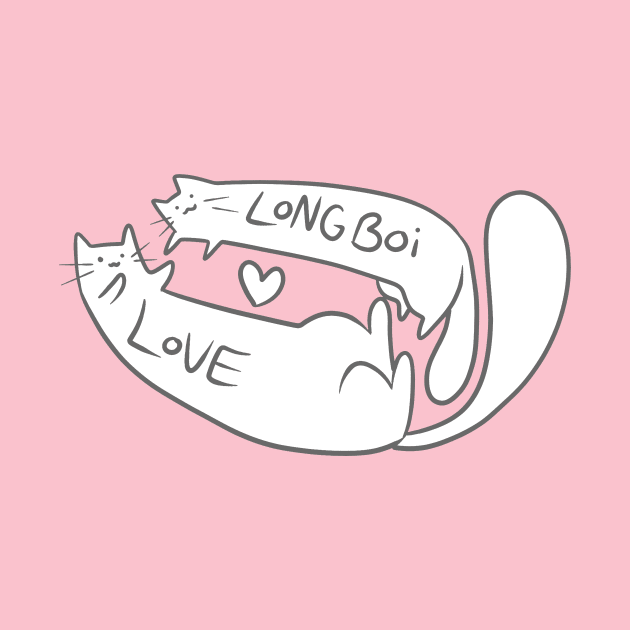 White Cats Long Boi Love by saradaboru