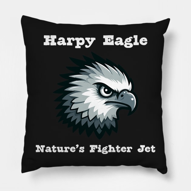 Harpy Eagle Bird of Prey Pillow by dinokate