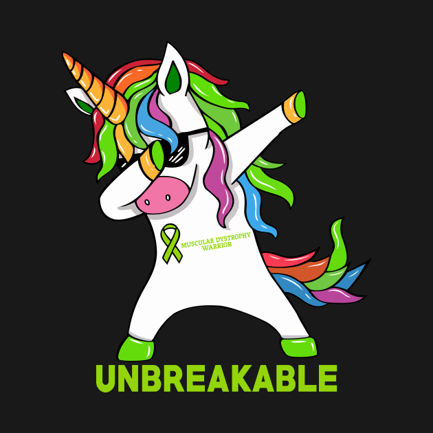 Muscular Dystrophy Awareness Unicorn Warrior Unbreakable by mateobarkley67