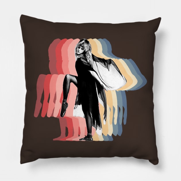 Stevie Nicks Retro Pillow by sarsim citarsy