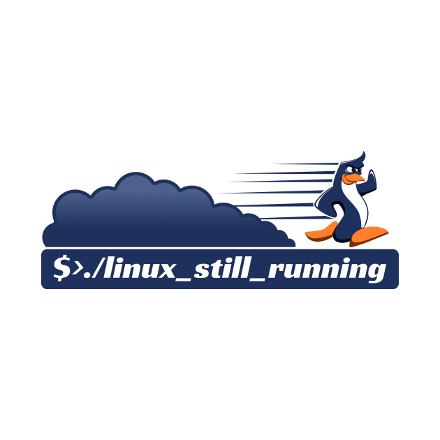 Linux Penguin Running by sketchtodigital