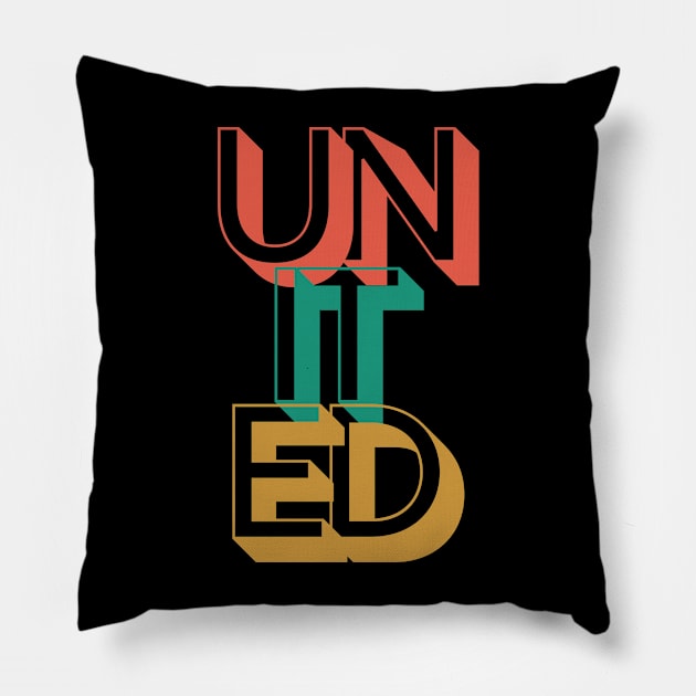 Retro United Pillow by Rev Store