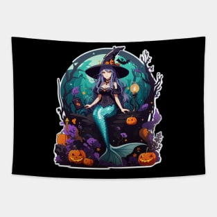 Sea Witch For Halloween Tapestry