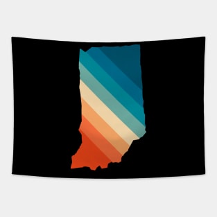 Indiana State Retro Map Tapestry