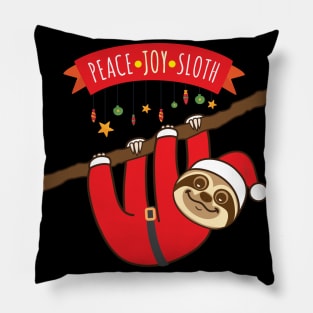 Peace Joy Sloth Pillow