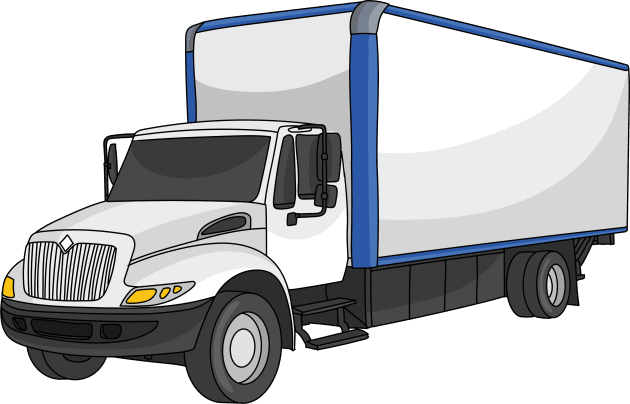 Box truck cartoon illustration Kids T-Shirt by Cartoons of fun