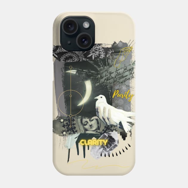 Virgo crescent moon Phone Case by Darkstar Designs