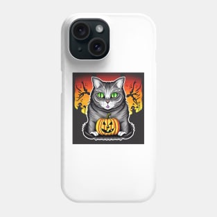 Spooky Halloween Cat Phone Case