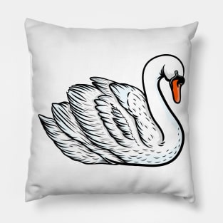 White Swan Pillow