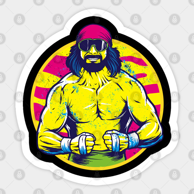 Macho man Yellow - Macho Man - Sticker