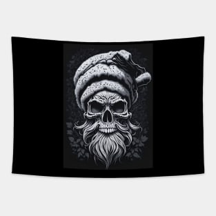 Santa black and white head Tapestry