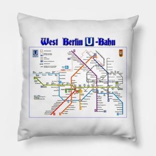 Vintage West Berlin U-Bahn Pillow