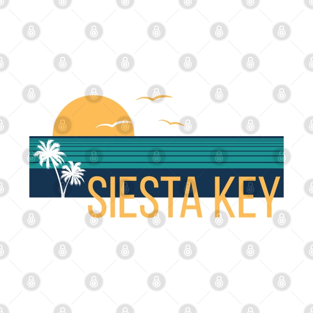 Siesta Key Florida Beach Retro State Summer Keys Vintage Miami Orlando FL Sun by Shirtsurf