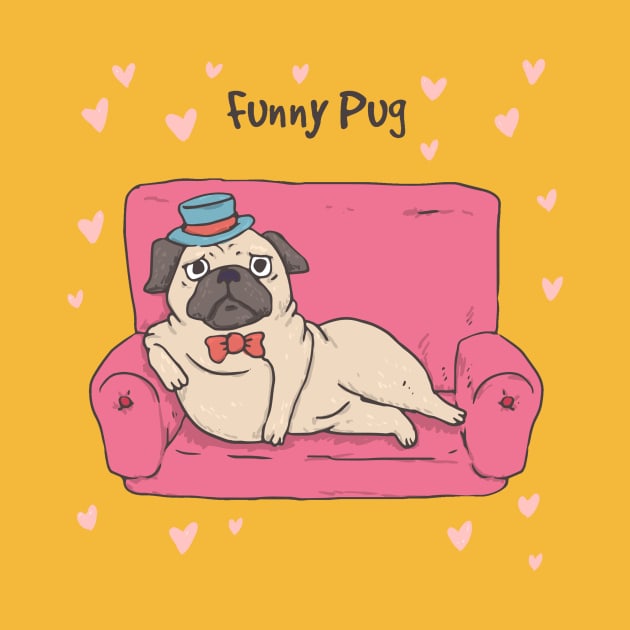 Funny pug dog by This is store