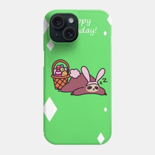 Happy Birthday - Easter Bunny Sloth Phone Case