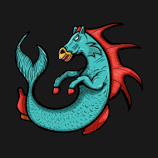 Hippocampus seahorse greek mythic by Dzulhan