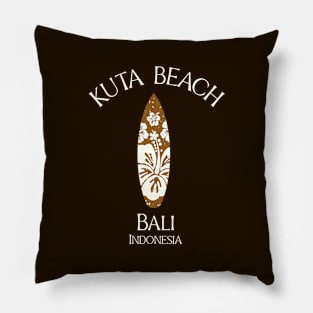 Kuta Beach - Bali - Indonesia Tropical Surfboard Pillow