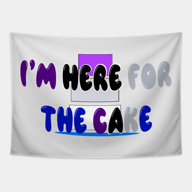 I’m here for the cake Tapestry by Orchid's Art