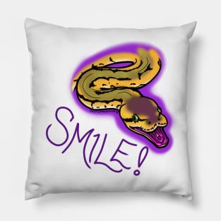 Smiling Lemonblast Ball Python 2 Pillow