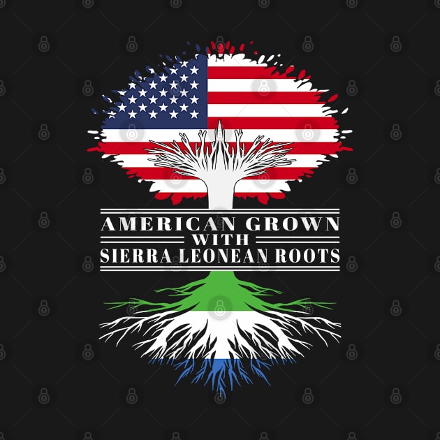 American Grown With Sierra Leonean Roots Us Sierra Leone Flag Tree by BramCrye