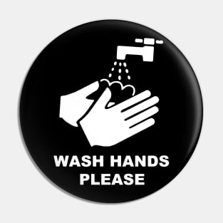 Wash Hands Please Saves Lives Hygiene Gift Pin