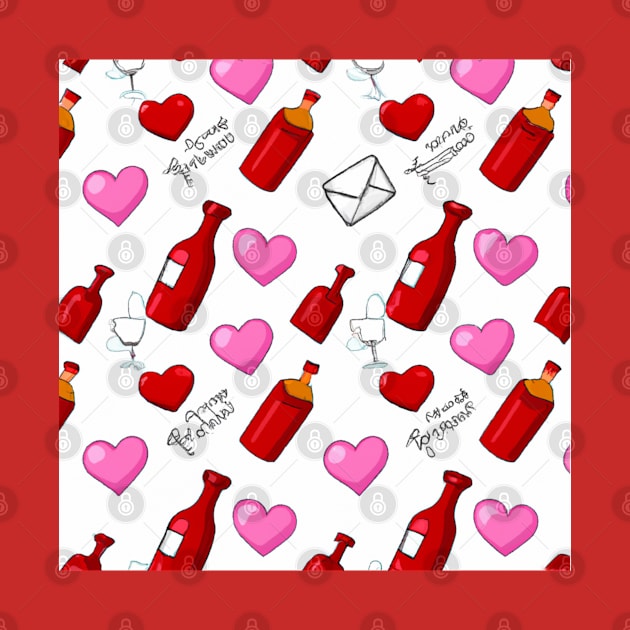 Romantic Seamless Valentines Day Pattern 2023 by Boztik-Designs