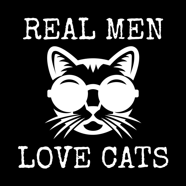 Real Men Love Cats Cat Man Cat Lover by Crazy Shirts