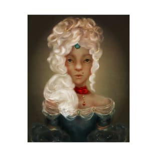 Low Brow Portrait of Marie Antoinette With Fantasy Jewelry T-Shirt