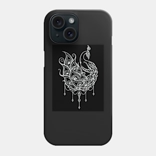 mandala style peacock tattoo Phone Case