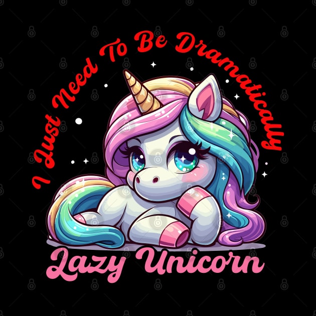 "Dramatically Lazy Unicorn" by WEARWORLD