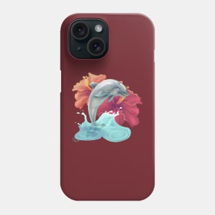 Hibiscus Dolphin Phone Case