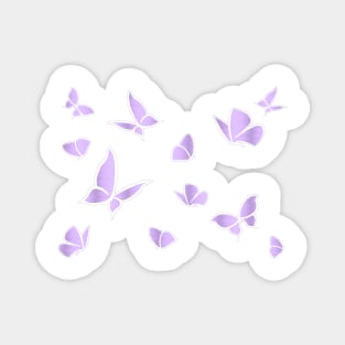 Metallic Purple Butterflies Magnet