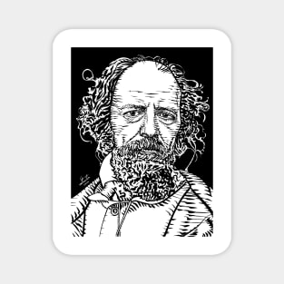 ALFRED,LORD TENNYSON ink portrait Magnet