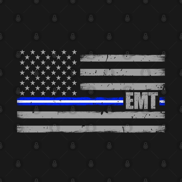 Emergency Medical Technician - Thin White Line Flag by bluelinemotivation