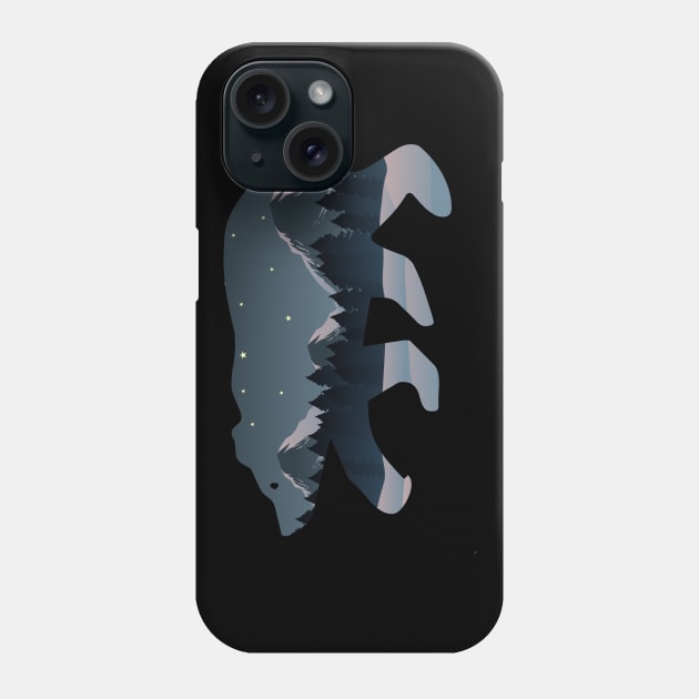 Mountains Bear Phone Case by Polahcrea