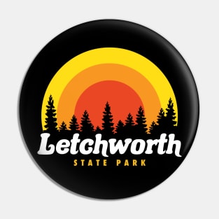 Letchworth State Park New York Camping Sunset Trees Pin