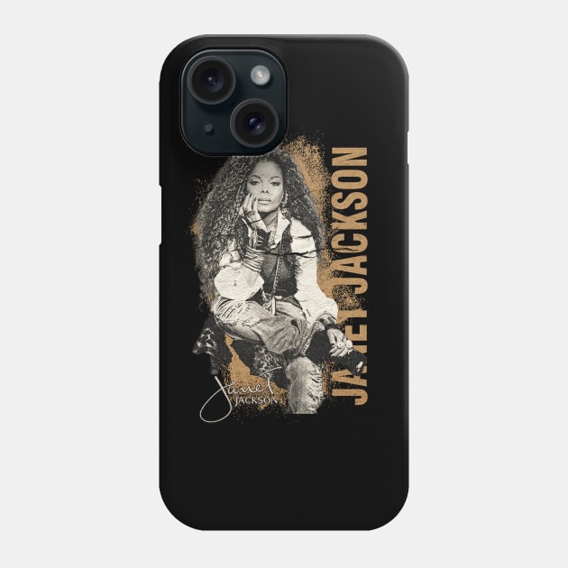 Janet Jackson // retro brown Phone Case by McKenna Guitar Sales