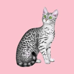 Egyptian Mau (Pink Background) T-Shirt