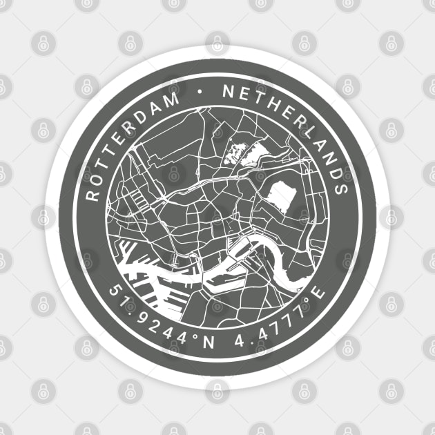 Rotterdam Map Magnet by Ryan-Cox