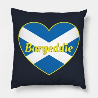 Bargeddie Scotland UK Scotland Flag Heart Pillow