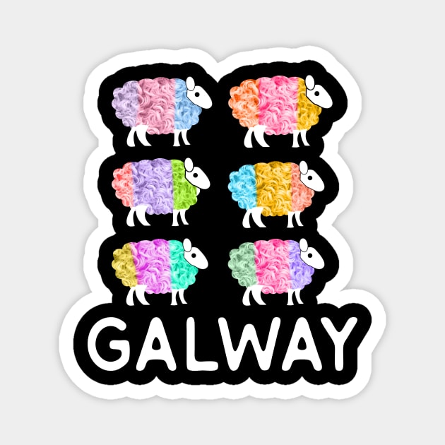 Colorful Galway Sheep Magnet by Alex Bleakley