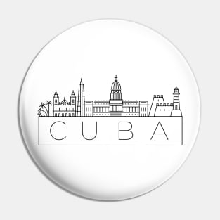 Cuba Minimal Skyline Pin