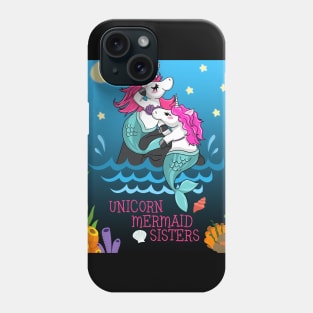 Unicorn Mermaid Sister Costume Gift Phone Case