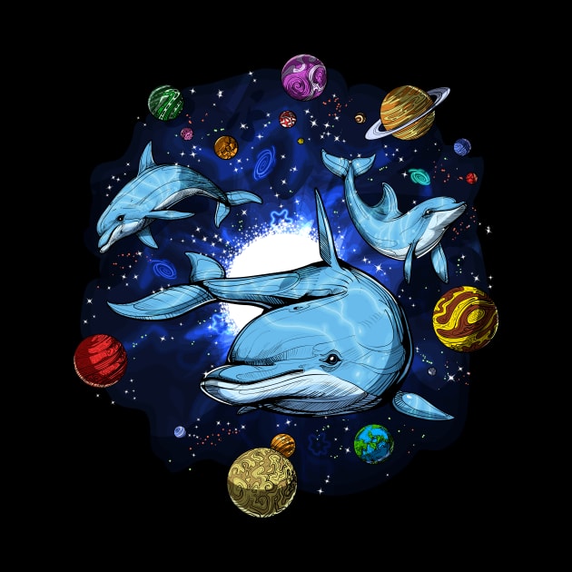 Space Dolphins by underheaven