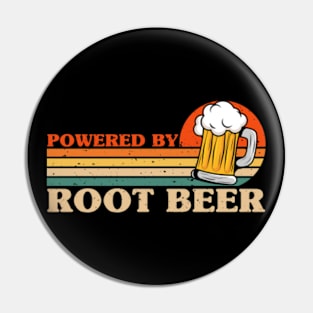 Powered By Root Beer Pin