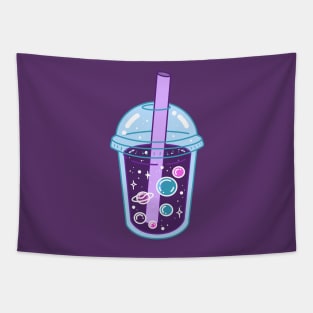 Galaxy Bubble Tea Pearl Milk Boba Tea Tapestry