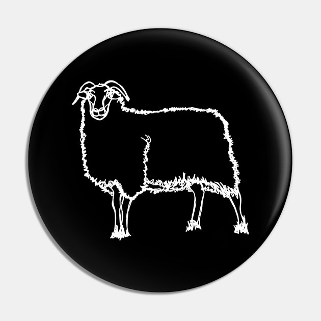 Sheep white line art Pin by Carijn