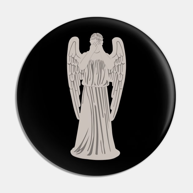 Doctor Who Weeping Angel Pin by OutlineArt