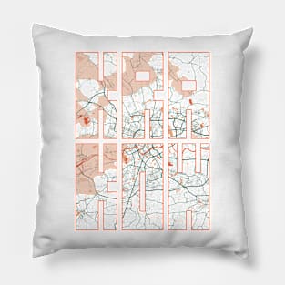 Krakow, Poland City Map Typography - Bohemian Pillow