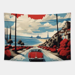 France Vintage Poster Tourism Tapestry